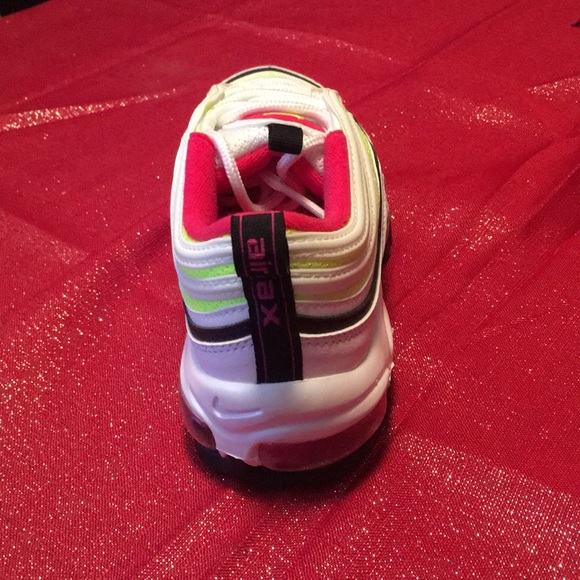 Nike Air Max 97 (GS) White Rush Pink Volt - Picture 5 of 7